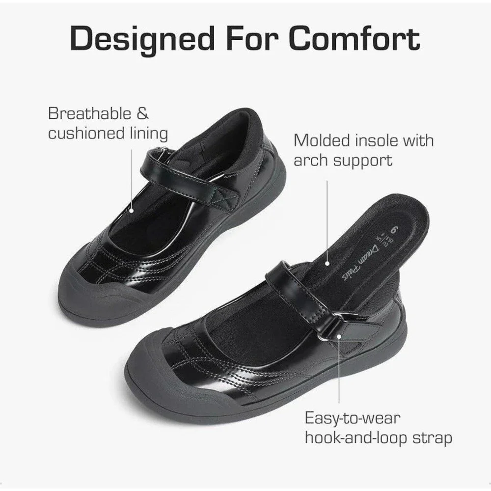 DREAM PAIRS Girls Mary Jane Shoes Size 7 Black New In Box